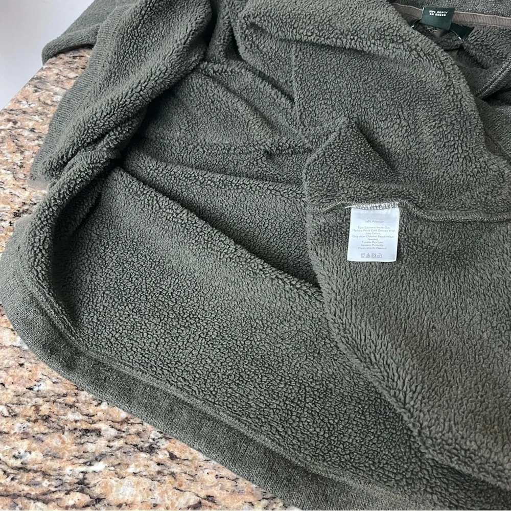Vtg Y2K Eddie Bauer Signature Fleece Pullover XXL Green 1/4 Zip Gorpcore Outdoor